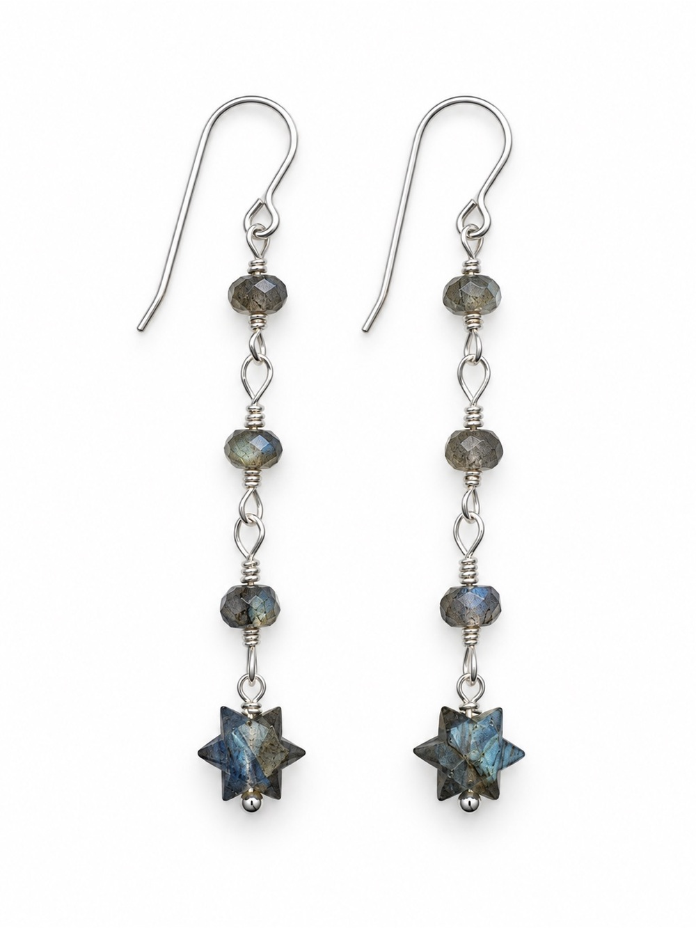 AMHK3 Labradorite Star Hooks